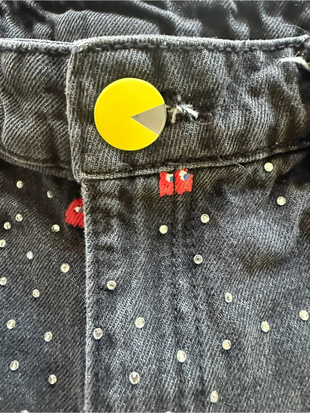 Justice black denim